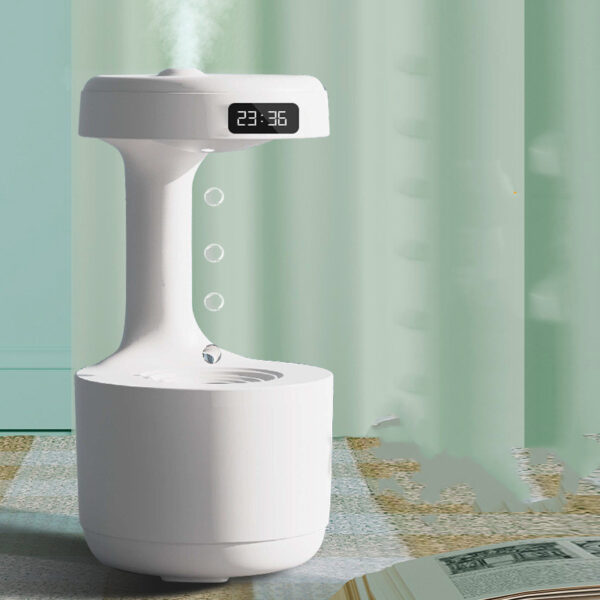Bedroom Anti-Gravity Humidifier With Clock Water Drop Backflow Aroma Diffuser Large Capacity Office Bedroom Mute Heavy Fog Household Sprayer - Image 10